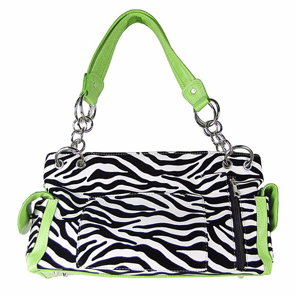 😀Concealed carry shoulder bag GREEN ZEBRA - Picture 3 of 7